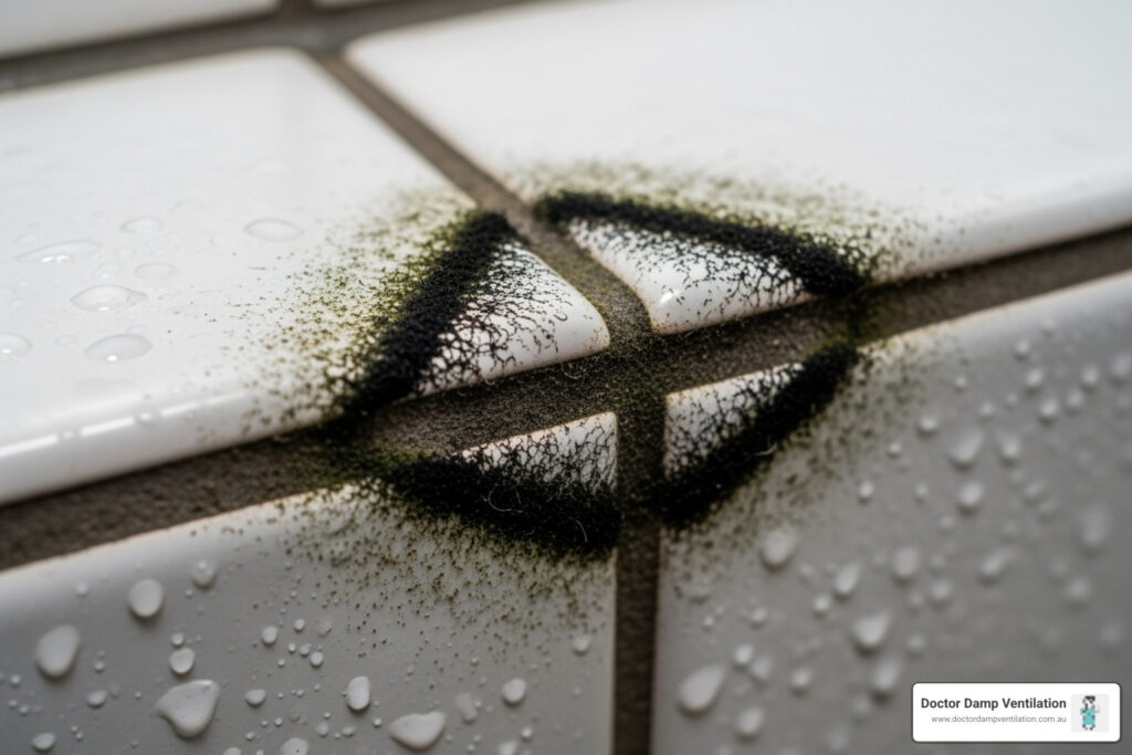 black mould in bathroom